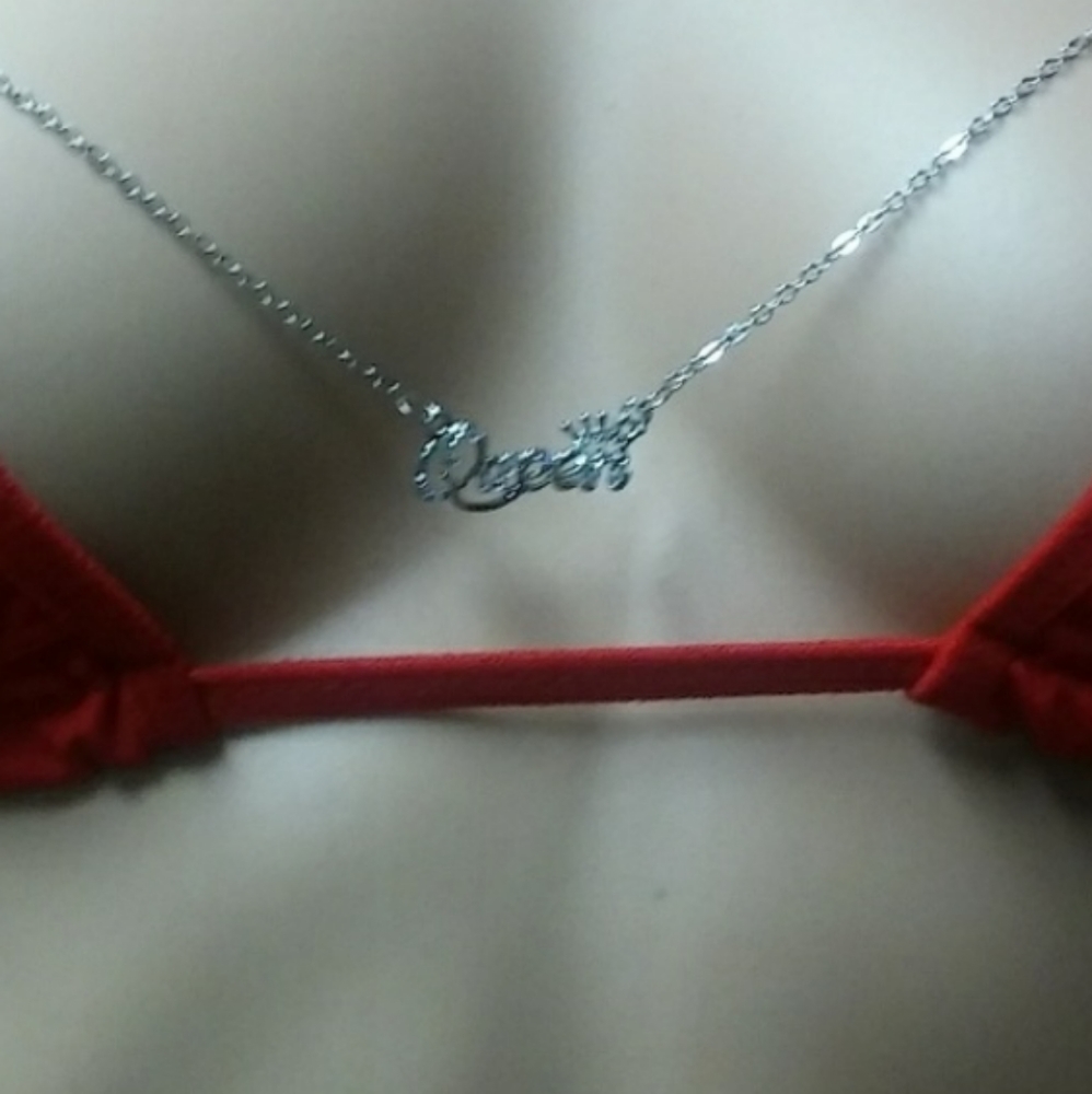 "Queen B-kini" rhinestone tassled g-string set - Picture 7 of 7